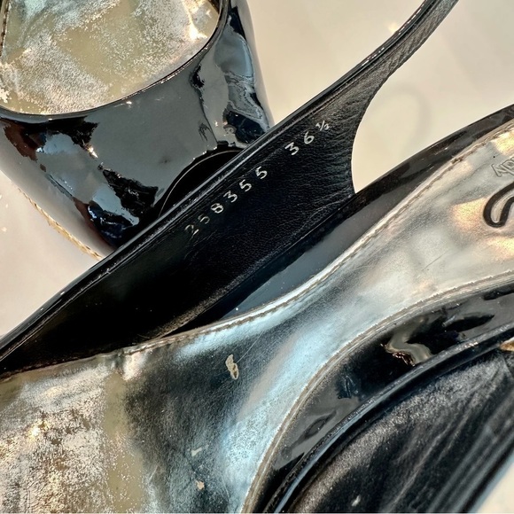 Gucci Black Patent Leather Platform Wedges - Picture 8 of 15